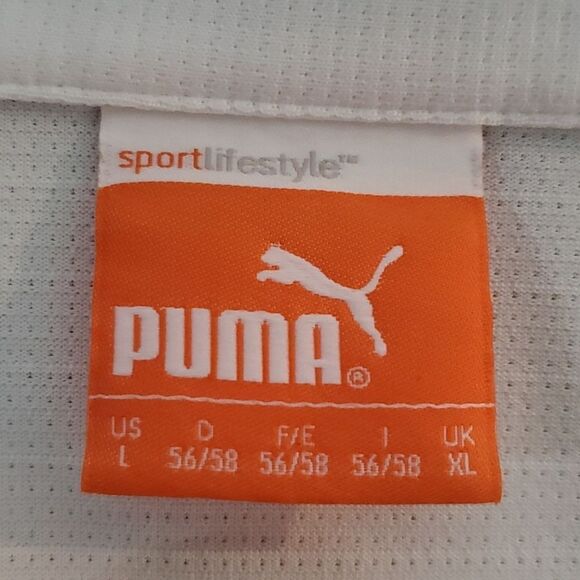 Puma large white athletic short sleeve polo shirt - Picture 7 of 8